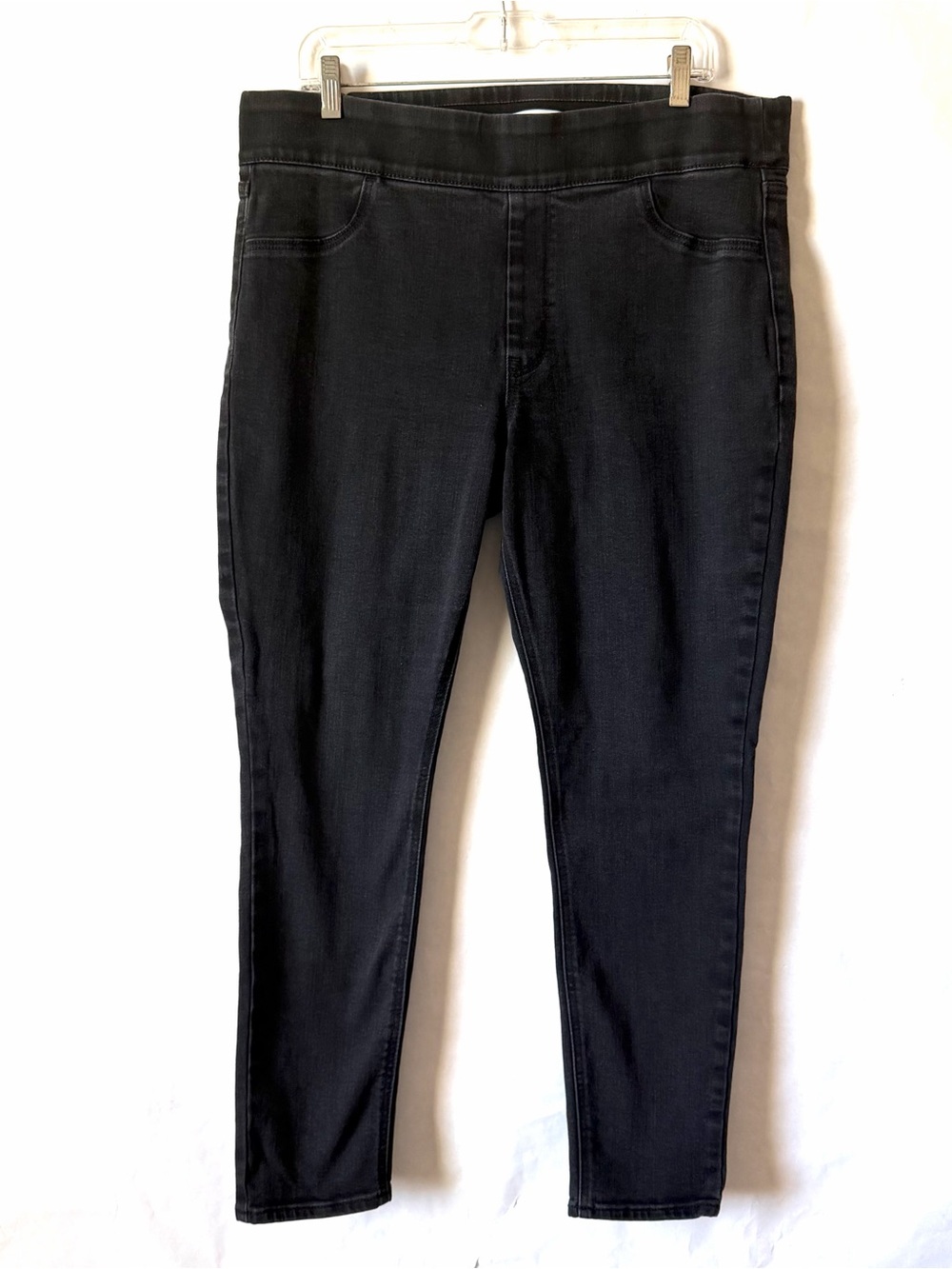Old Navy Women's 16 Wow Pull On Jean Black Leggings Mid-Rise Skinny Fall Grunge